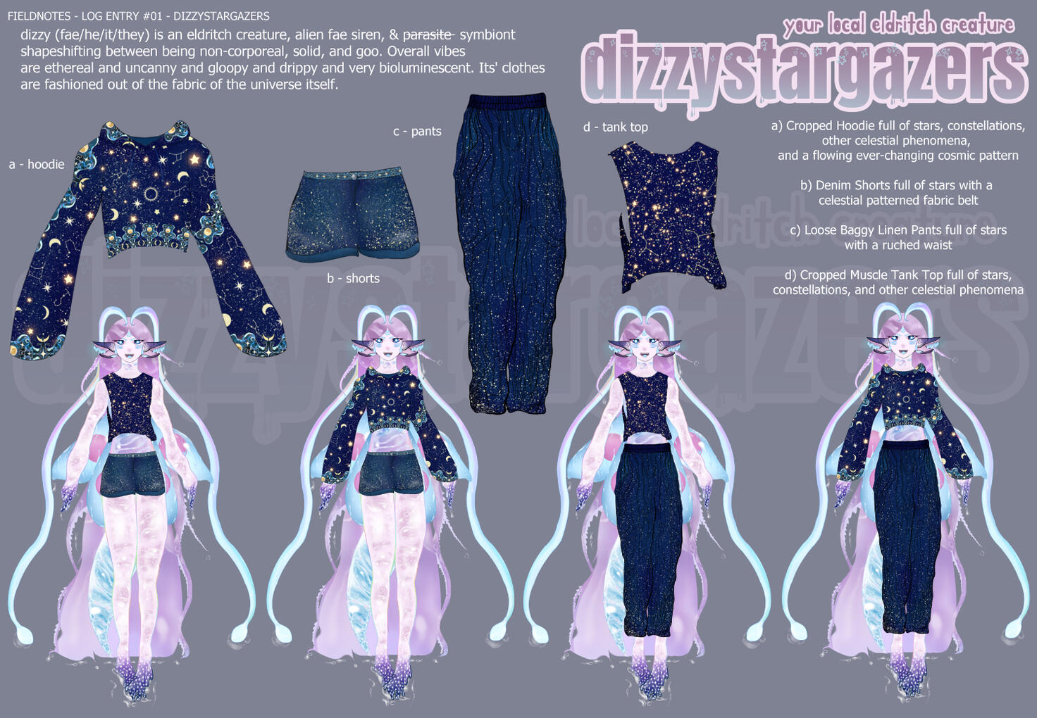 Rendered Outfits Reference Sheet